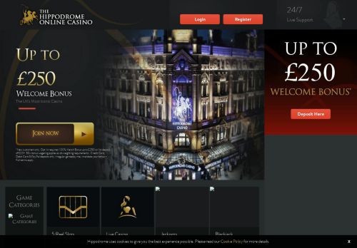 
                            10. Hippodrome Casino Online - Up to £1000 Welcome Bonus