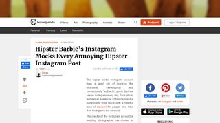 
                            12. Hipster Barbie's Instagram Mocks Every Annoying Hipster Instagram ...