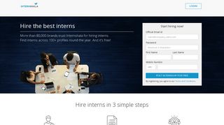 
                            2. Hire interns | Find interns | Hiring intern | Post internships- Internshala