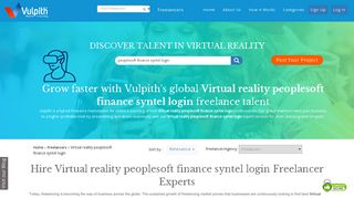 
                            4. Hire Virtual reality peoplesoft finance syntel login Freelancer ... - Vulpith