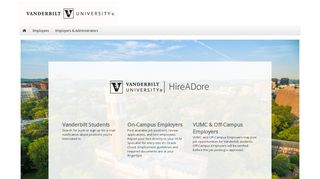 
                            9. HireADore | Student Employment | Vanderbilt University