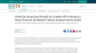 
                            9. HireVue Acquires MindX to Create HR Industry's Most Robust AI ...