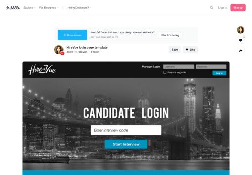 
                            13. HireVue login page template by Jaleh | Dribbble | Dribbble