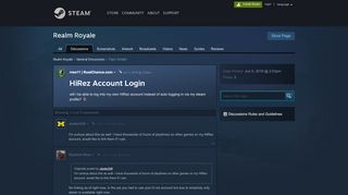 
                            8. HiRez Account Login :: Realm Royale General Discussions