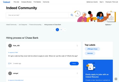 
                            8. Hiring process w/ Chase Bank - JPMorgan Chase Jobs | Indeed.com