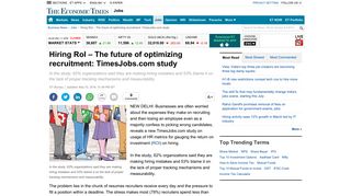 
                            8. Hiring RoI – The future of optimizing recruitment: TimesJobs.com study ...