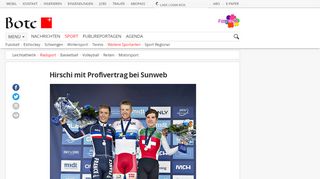 
                            12. Hirschi mit Profivertrag bei Sunweb | Radsport | Bote der Urschweiz