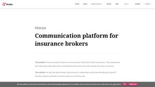 
                            9. Hiscox - a platform for insurance brokers ≫ Nodes Case Study