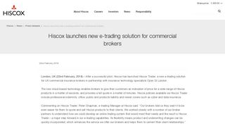 
                            7. Hiscox launches new e-trading solution for commercial brokers ...