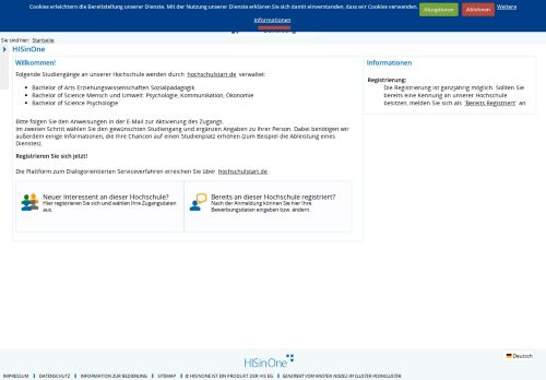 
                            4. HISinOne - Online Bewerbungsportal der Universität Koblenz-Landau