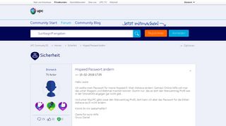 
                            4. Hispeed Passwort ändern - UPC Community