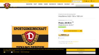 
                            12. Hissfahne SGD 150 x 100 cm | SG Dynamo Dresden Fanshop