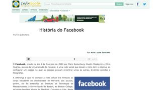 
                            9. História do Facebook - Internet - InfoEscola