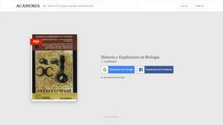 
                            11. Historia y Explicacion en Biologia | Luz Romero - Academia.edu