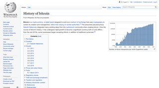 
                            11. History of bitcoin - Wikipedia