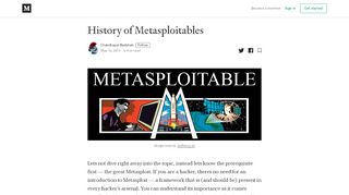 
                            7. History of Metasploitables – Chandrapal Badshah – Medium