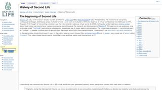 
                            11. History of Second Life - Second Life Wiki