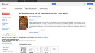 
                            10. History of the Incas and the Execution of the Inca Tupac Amaru