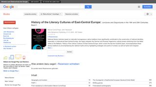 
                            8. History of the Literary Cultures of East-Central Europe: Junctures ...