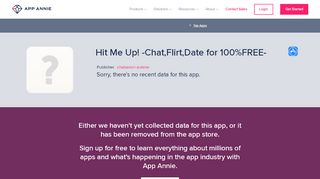 
                            5. Hit Me Up! -Chat,Flirt,Date for 100%FREE- App Ranking and Store ...