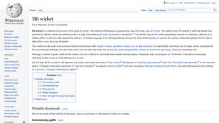 
                            10. Hit wicket - Wikipedia