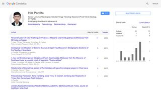 
                            6. Hita Pandita - Google Scholar Citations