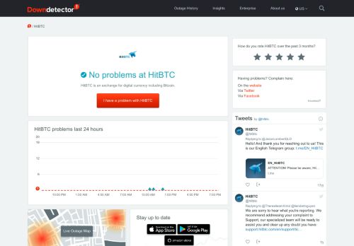 
                            1. HitBTC down? Current problems and outages | Downdetector