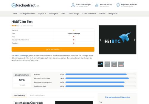 
                            13. HitBTC Erfahrungen - Die Allround Exchange für Kryptos