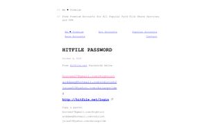 
                            2. Hitfile Password – We Premium