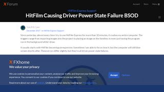 
                            13. HitFilm Causing Driver Power State Failure BSOD — FXhome Forum