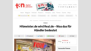 
                            4. Hitmeister.de wird Real.de – Was das für Händler bedeutet | t3n ...