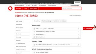 
                            2. Hitron CVE-30360 - Vodafone Kabel Deutschland Kundenportal