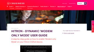 
                            11. hitron - dynamic 'modem only mode' user guide - Virgin Media Business