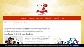 
                            10. Hitstars Bonus Live Casino Cash Back - Casino Live