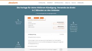 
                            7. HitStrom online kündigen | geprüfte Vorlage - Aboalarm