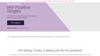 
                            8. HIV dating: International HIV datingsite for positive singles!