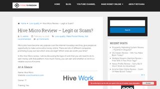 
                            10. Hive Micro Review – Legit or Scam? | - Typing to Freedom