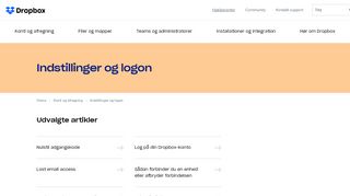 
                            4. Hjælp til at logge på – Hjælp til Dropbox