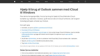 
                            10. Hjælp til brug af Outlook sammen med iCloud til Windows - Apple ...