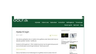 
                            4. Hjælp til login | Golf.dk