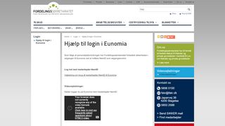 
                            3. Hjælp til login i Eunomia - Fordelingssekretariatet.dk