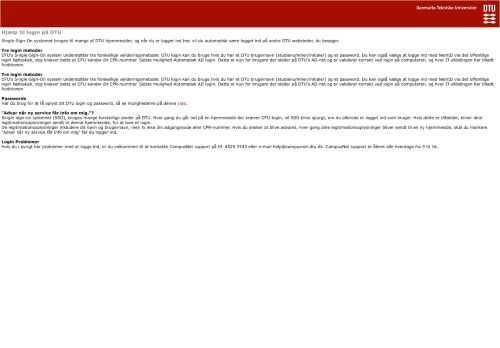 
                            4. Hjælp til login på DTU