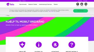 
                            2. Hjælp til mobilt bredbånd | Telia Kundeservice