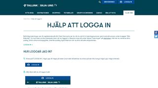 
                            2. Hjälp att logga in - Tallink & Silja Line