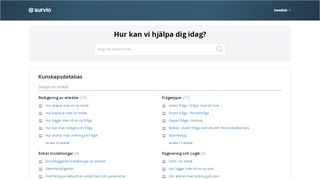 
                            2. Hjälp / Inloggning & mitt konto | Survio.com