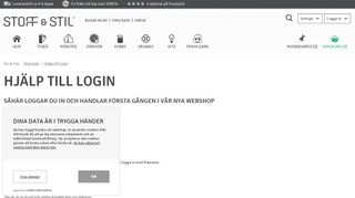 
                            3. Hjälp till login - STOFF & STIL