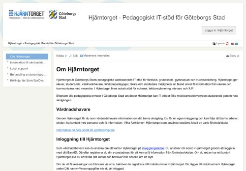
                            4. Hjärntorget - Pedagogiskt IT-stöd för Göteborgs Stad
