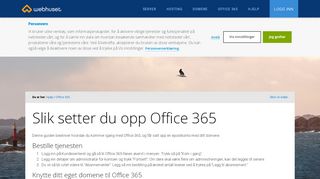 
                            9. Hjelp: Slik setter du opp Office 365 - Webhuset AS