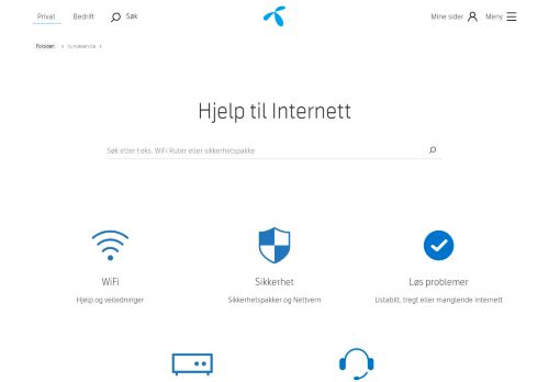 
                            2. Hjelp til bredbånd og Fiber - Telenor