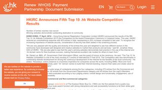 
                            10. HKIRC Announces Fifth Top 10 .hk Website Competition ... - HKDNR